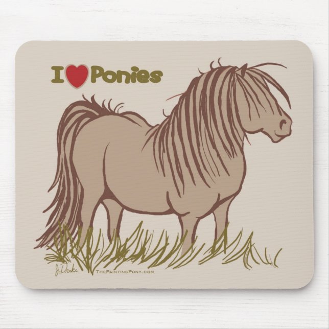 I Liebe Ponys Mousepad (Vorne)