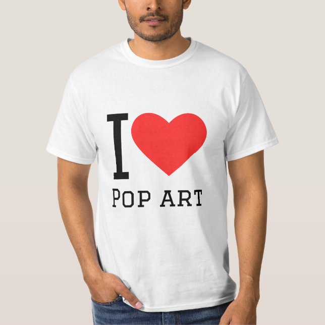 I Liebe Pop Art T-Shirt (Vorderseite)