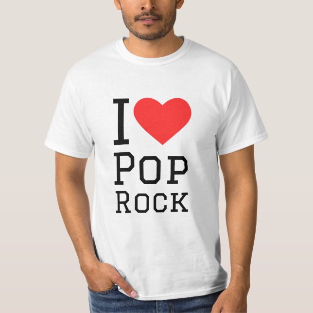 I Liebe Pop Rock T-Shirt (Vorderseite)