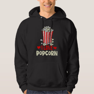 I Liebe Popcorn Pop Mais Eater Graphic Hoodie
