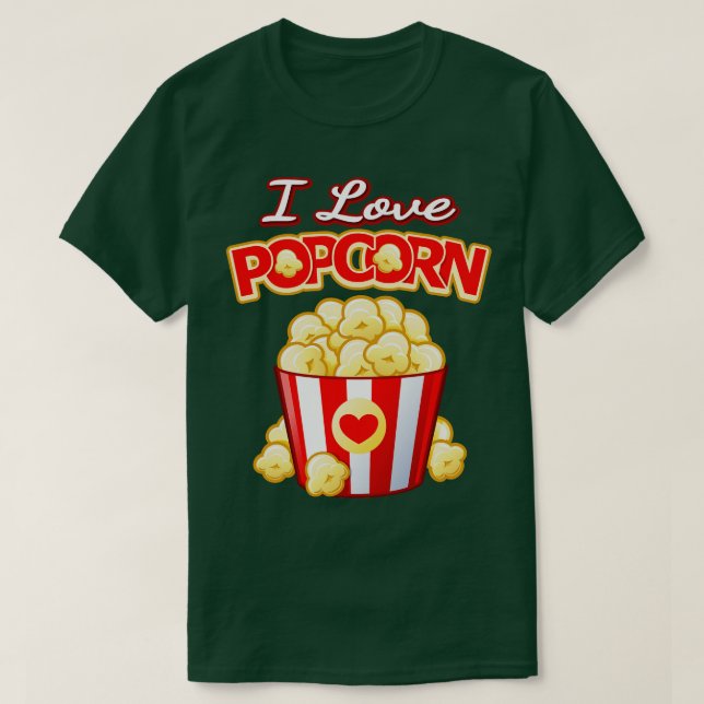 I Liebe Popcorn T-Shirt (Design vorne)