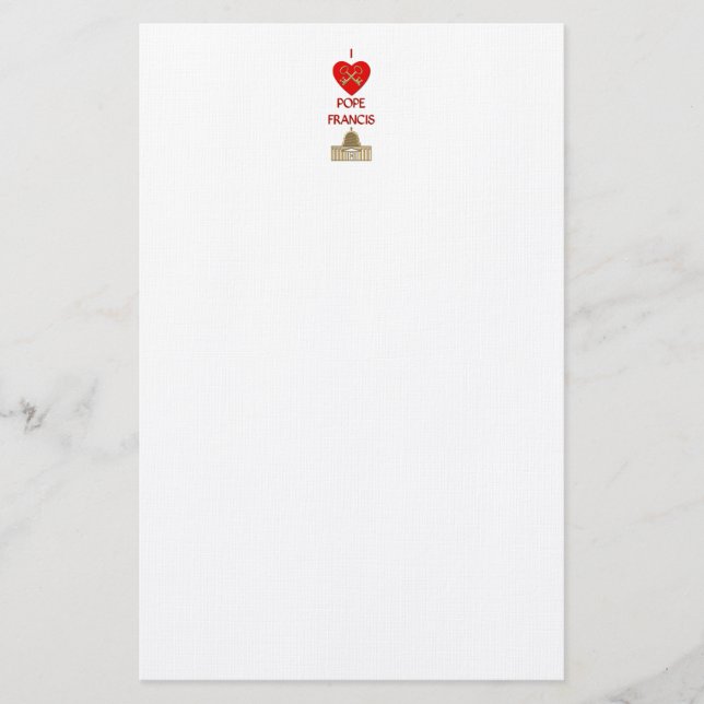 I Liebe Pope Francis Briefpapier (Vorderseite)
