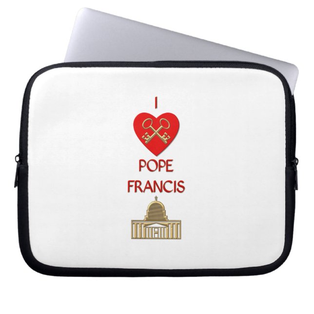 I Liebe Pope Francis Laptopschutzhülle (Vorderseite)