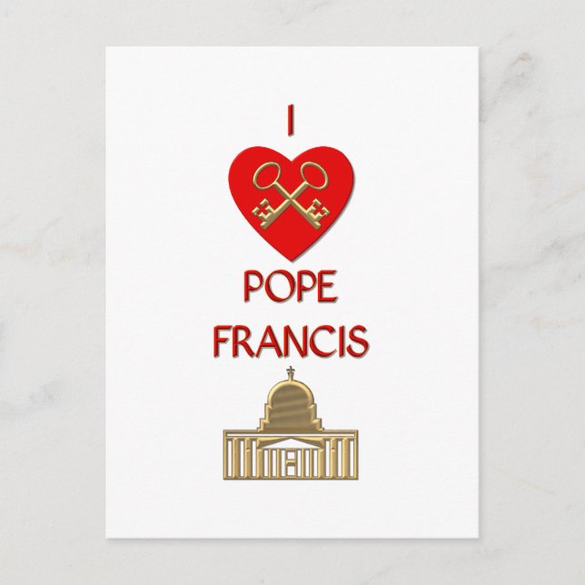 I Liebe Pope Francis Postkarte (Vorderseite)