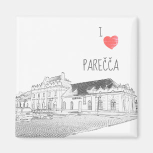 I Liebe Porechye Belarus Architektur Bahnhof Magnet