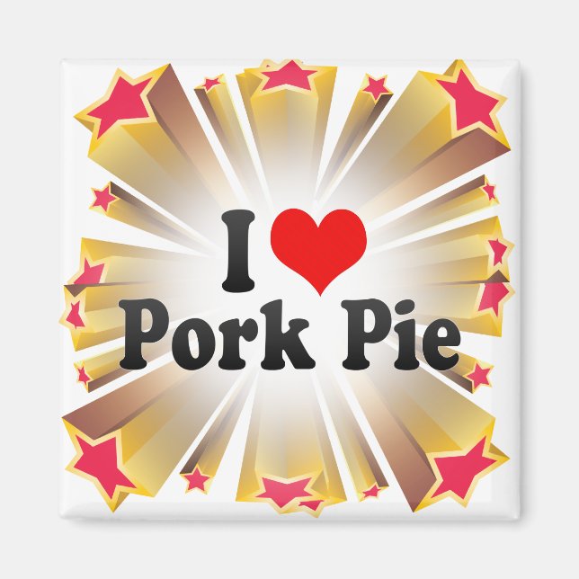 I Liebe Pork Pie Magnet (Vorne)