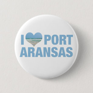 I Liebe Port Aransas Niedlich Texas Beach Button