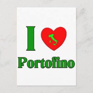 I Liebe Portofino Italien Postkarte