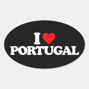 I LIEBE PORTUGAL OVALER AUFKLEBER