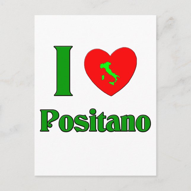 I Liebe Positano Italien Postkarte (Vorderseite)