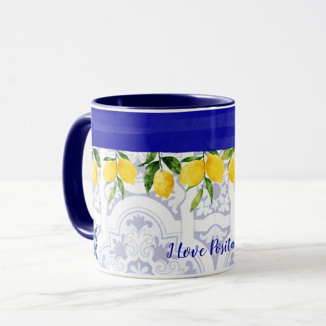 I Liebe Positano Tasse Lemons Tile Amalfi Küste 2 (Vorderseite Links)