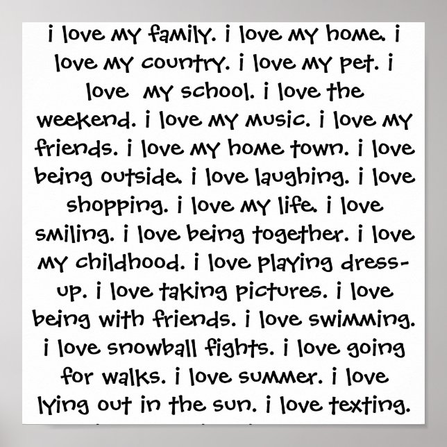 i Liebe... Poster (Vorne)