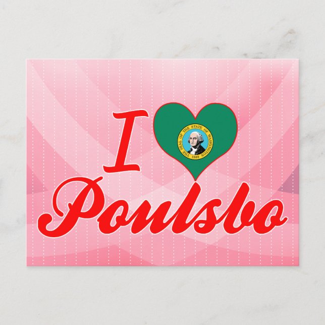 I Liebe Poulsbo, Washington Postkarte (Vorderseite)