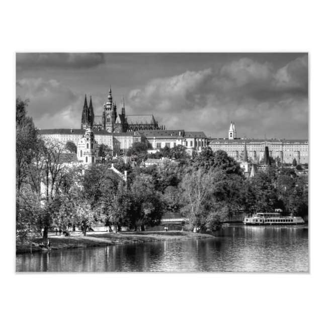 I Liebe Prag, in Schwarzweiß Fotodruck (Vorne)