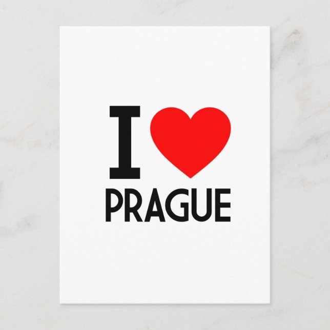I Liebe Prag Postkarte (Vorderseite)