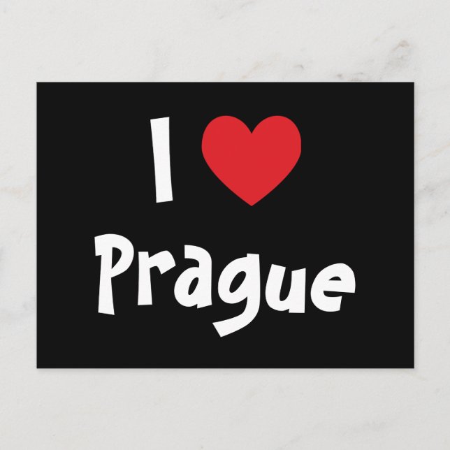 I Liebe Prag Postkarte (Vorderseite)