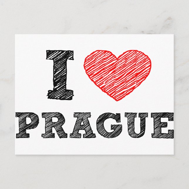 I Liebe Prag Postkarte (Vorderseite)