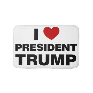 I Liebe Präsident Trump Herz Badematte