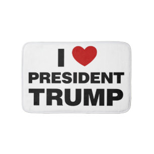 I Liebe Präsident Trump Herz Badematte