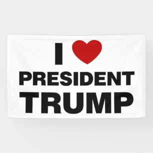 I Liebe Präsident Trump Herz Banner