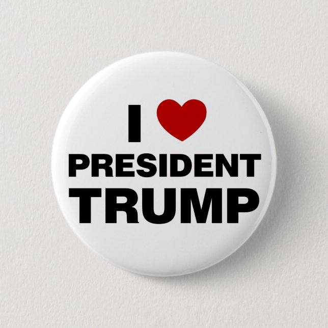 I Liebe Präsident Trump Herz Button (Vorderseite)