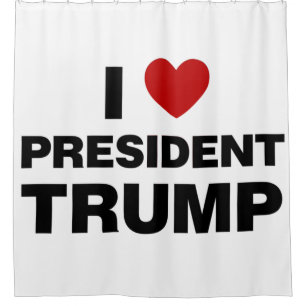 I Liebe Präsident Trump Herz Duschvorhang