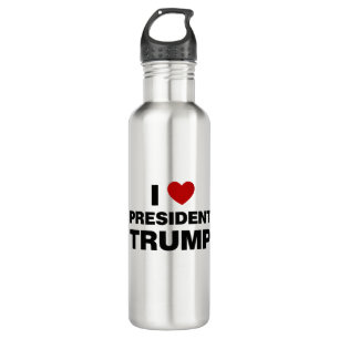 I Liebe Präsident Trump Herz Edelstahlflasche