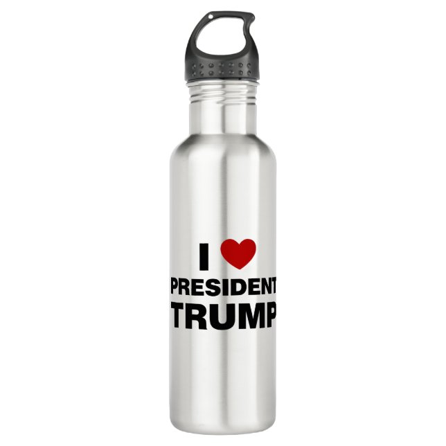 I Liebe Präsident Trump Herz Edelstahlflasche (Vorderseite)