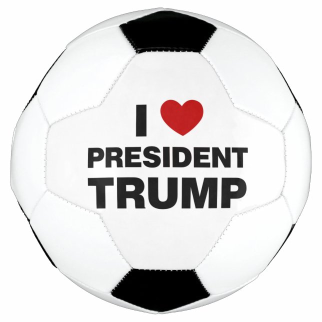 I Liebe Präsident Trump Herz Fußball (Vorderseite)