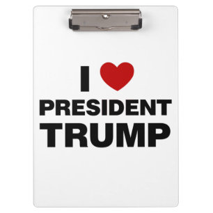 I Liebe Präsident Trump Herz Klemmbrett