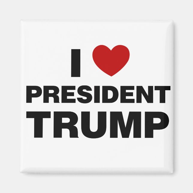 I Liebe Präsident Trump Herz Magnet (Vorne)