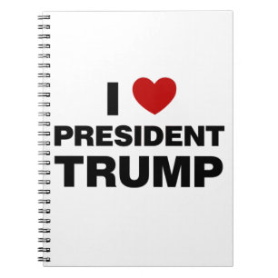 I Liebe Präsident Trump Herz Notizblock