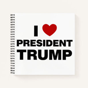 I Liebe Präsident Trump Herz Notizbuch