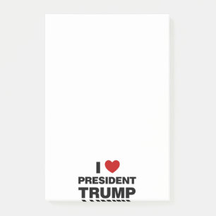 I Liebe Präsident Trump Herz Post-it Klebezettel