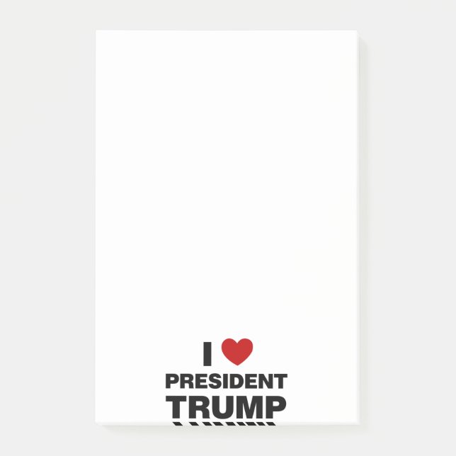I Liebe Präsident Trump Herz Post-it Klebezettel (Vorderseite)