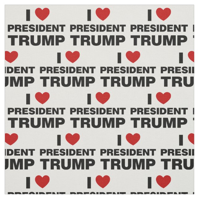 I Liebe Präsident Trump Herz Stoff (Muster)