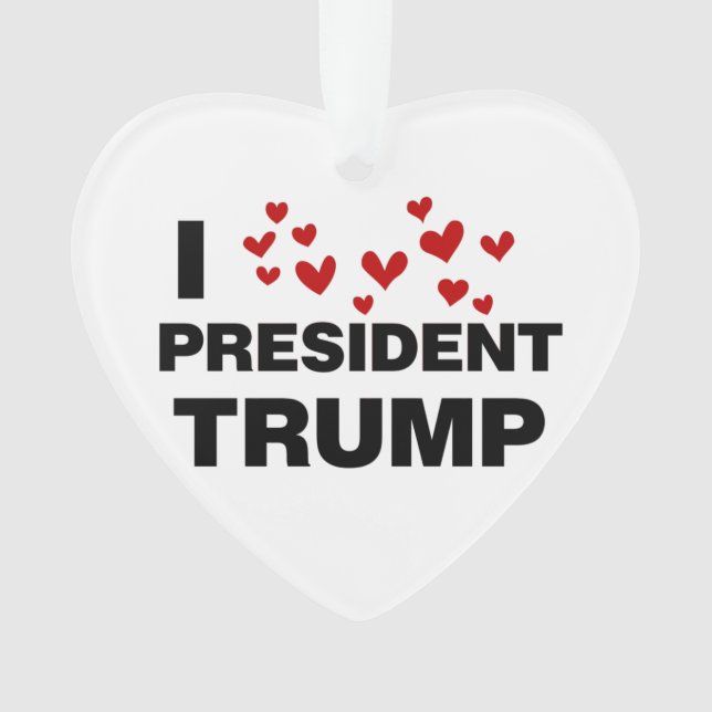 I Liebe Präsident Trump hört Ornament (Vorderseite)
