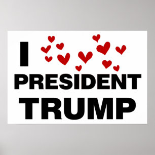 I Liebe Präsident Trump hört Poster