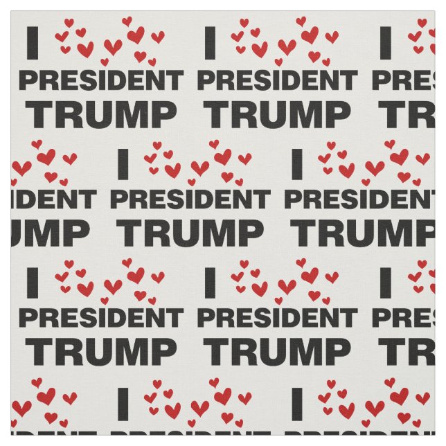 I Liebe Präsident Trump hört Stoff (Muster)