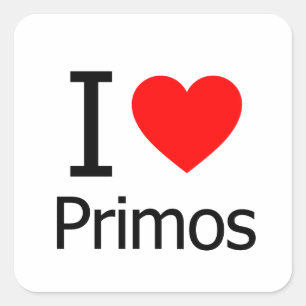 I Liebe Primos Quadratischer Aufkleber