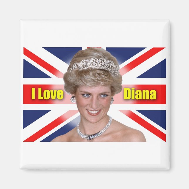 I Liebe Princess Diana Magnet (Vorne)