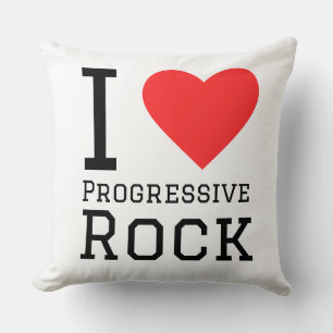 I Liebe progressiver Felsen Kissen
