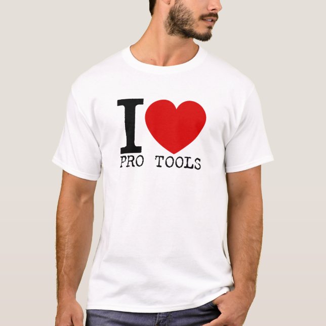 I Liebe-Prowerkzeuge (Schwarzes) T-Shirt (Vorderseite)