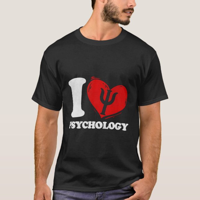I Liebe Psychologie Psychologin T-Shirt (Vorderseite)