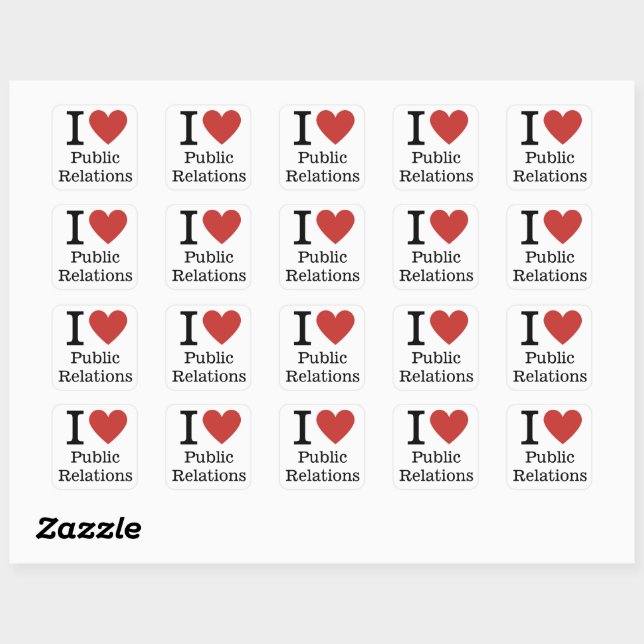 I ❤️ Liebe Public Relations Department STICKER (Blatt)