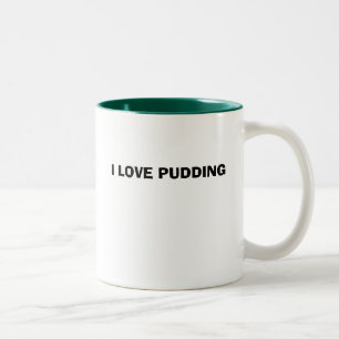 I LIEBE-PUDDING ZWEIFARBIGE TASSE