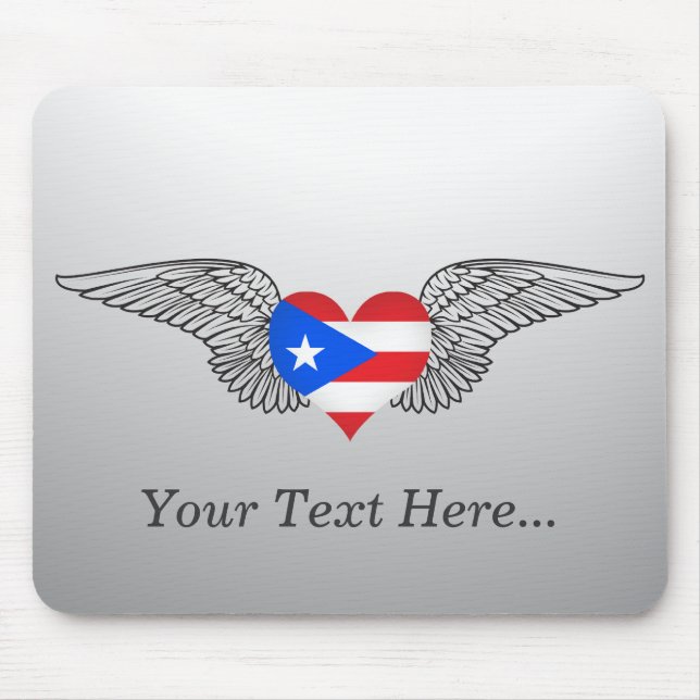 I Liebe Puerto Rico - Flügel Mousepad (Vorne)