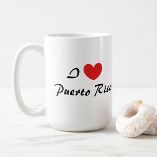 I Liebe Puerto Rico Herztypografie Kaffeemaschine Kaffeetasse