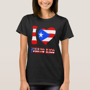 I Liebe Puerto Rico I Liebe San Juan Hübsche Flagg T-Shirt