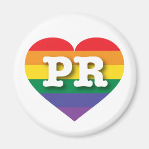I Liebe Puerto Rico Rainbow Heart Magnet